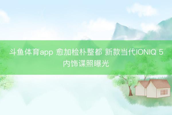 斗鱼体育app 愈加检朴整都 新款当代IONIQ 5内饰谍照曝光