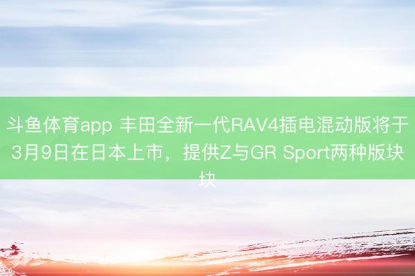 斗鱼体育app 丰田全新一代RAV4插电混动版将于3月9日在日本上市，提供Z与GR Sport两种版块