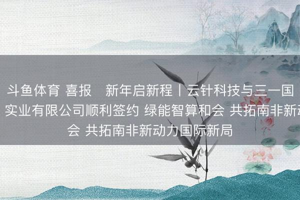 斗鱼体育 喜报・新年启新程丨云针科技与三一国际（新加坡）实业有限公司顺利签约 绿能智算和会 共拓南非新动力国际新局